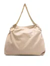 Stella Mccartney Tote Eco Shaggy Deer W/gold Color Chain In Blanco