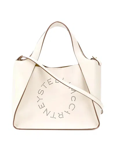 Stella Mccartney Logo Tote Bag In White