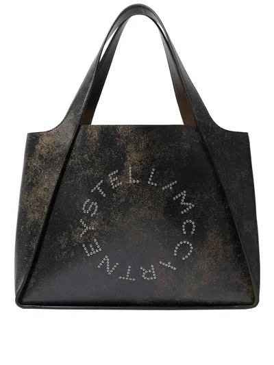 Stella Mccartney Large Tote With Logo In Brown