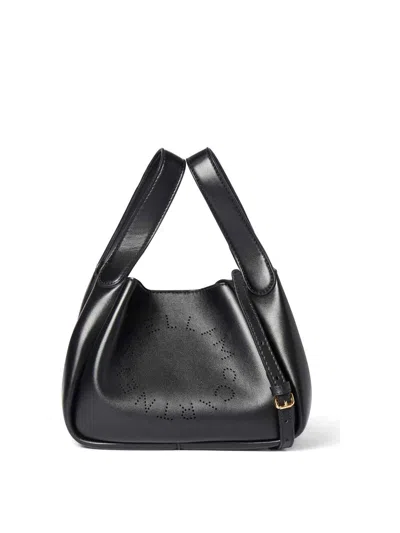 Stella Mccartney Stella Logo Faux-leather Tote Bag In Black