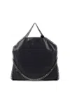 Stella Mccartney Faux Python Falabella Small Tote In Black