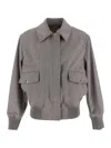 Stella Mccartney Bomber Boxy In Grey