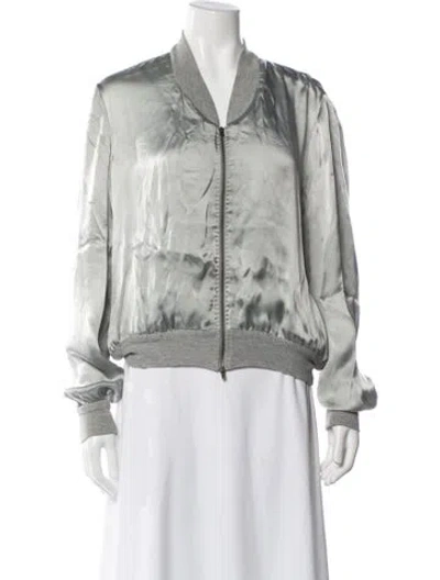 Pre-owned Stella Mccartney Bomber Jacket In Gray