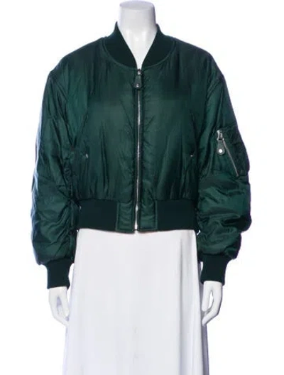Pre-owned Stella Mccartney Bomber Jacket In Green