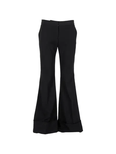 Pre-owned Stella Mccartney Boot-cut Wool Trousers In Black