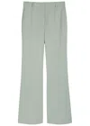Stella Mccartney Striped-pattern Trousers In Green