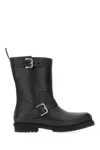 Stella Mccartney Black Trace Buckle-strap Biker Boots