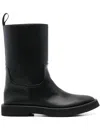 Stella Mccartney Stella Mc Cartney Black Almond Toe Boots With Logo In Black