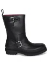 Stella Mccartney Black Trace Buckle-strap Biker Boots In Black