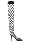Stella Mccartney Chocolate Mesh Stella 100 Boots In Multi