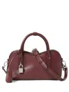 Stella Mccartney Ryder Bordeaux Handbag With Two Top Handles And Front Padlock Detail With Logo In Ecoleather Woman In Burgundy