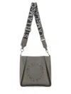 Stella Mccartney Structured Polyamide Shoulder Bag With Logo Design In Gray