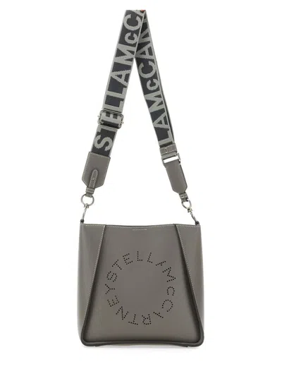 Stella Mccartney Borsa A Spalla Con Logo In Gray