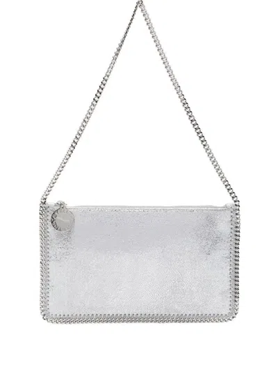 Stella Mccartney Shoulder Pouch Falabella In Silver