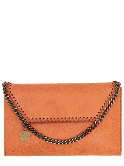Stella Mccartney Falabella Mini Clutch Bag In Brown