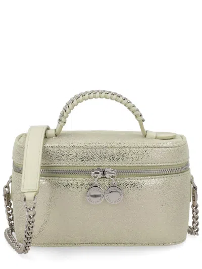 Stella Mccartney Silver Polyamide Shoulder Bag In White