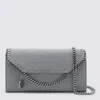 Stella Mccartney Chain Strap Shoulder Bag With Stitch Detailing In Gray