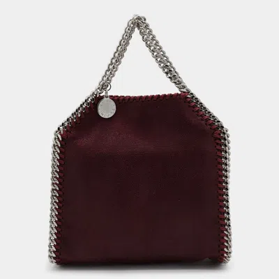 STELLA MCCARTNEY STELLA MCCARTNEY PURPLE LEATHER MICRO FALABELLA TOTE BAG