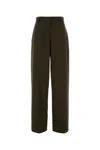 Stella Mccartney Shiny Tailoring Loose Trousers In Green