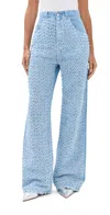 Stella Mccartney Boucle Denim Jeans Light Blue Laser Denim In Light Blue Laser Denim
