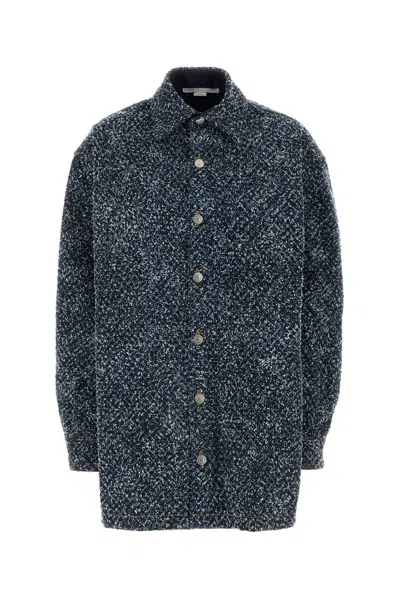 Stella Mccartney Boucle Denim Overshirt In Blue