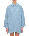 Stella Mccartney Boucle Denim Shirt In Blue