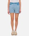 Stella Mccartney Belt-loop Denim Shorts In Sky Blue