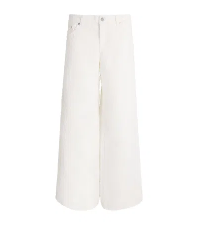 Stella Mccartney Bouclé Wide-leg Jeans In White