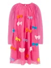 Stella Mccartney Bow-appliqué Tulle Dress In Pink