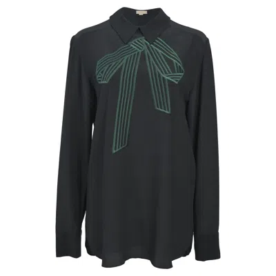 Stella Mccartney Bow Detail Blouse In Black Silk