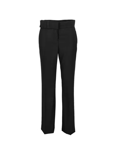 Pre-owned Stella Mccartney Bow-detail Trousers In Black