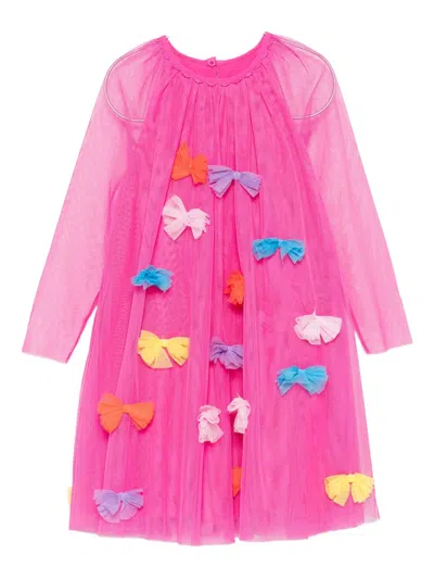 Stella Mccartney Kids' Bow-embellishment Tulle Dress In Pink