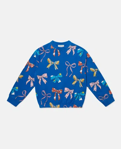 Stella Mccartney Bow Print Crewneck Sweatshirt In Multi