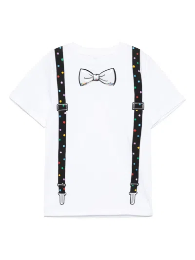 Stella Mccartney Bowtie And Braces Graphic T-shirt In 白色