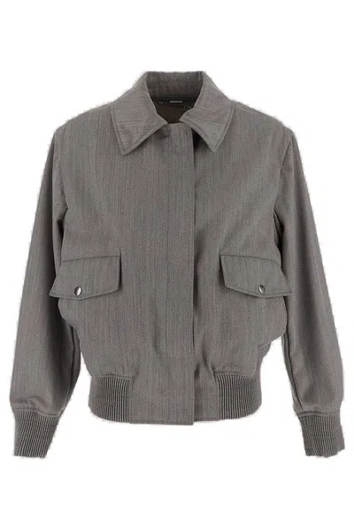 Stella Mccartney Bomber Boxy In Grey