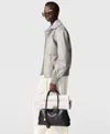 Stella Mccartney Boxy Collared Bomber Jacket In Gray