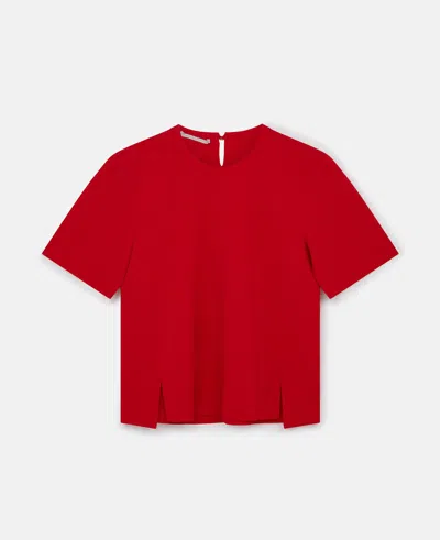 Stella Mccartney Boxy Short Sleeve T-shirt In Lipstick Red