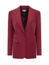 Stella Mccartney Single-breasted Blazer In Burgundy
