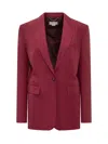 Stella Mccartney Single-breasted Blazer In Burgundy