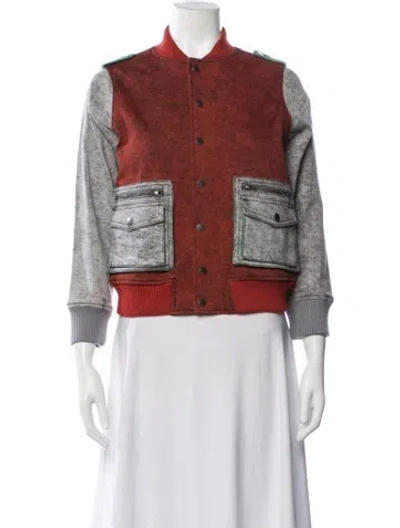 Pre-owned Stella Mccartney Kids' Boys' Colorblock Bomber Jacket In Red