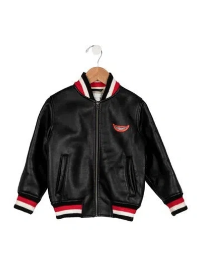 Pre-owned Stella Mccartney Babies' Boys Leather Zip Up Jacket In Black