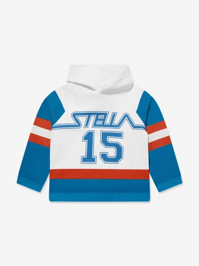 Stella Mccartney Kids'  Boys Logo Hoodie In Blue