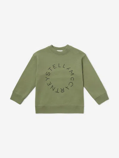 Stella Mccartney Kids'  Boys Logo Print Sweatshirt In Green