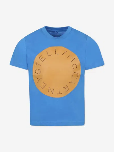 Stella Mccartney Babies'  Boys Logo Print T-shirt In Blue
