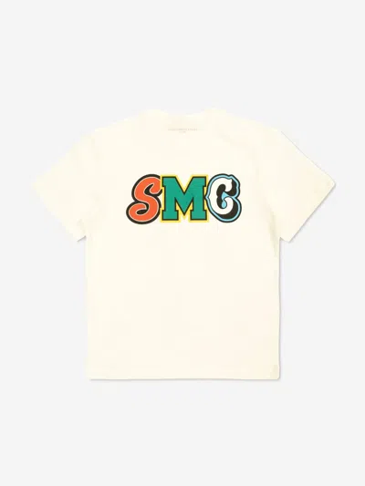 Stella Mccartney Babies'  Boys Logo Print T-shirt In White