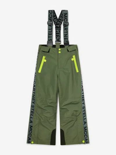 Stella Mccartney Kids'  Boys Logo Ski Trousers In Green