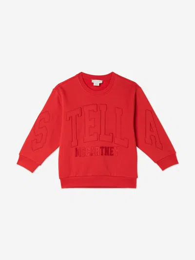 Stella Mccartney Kids'  Boys Logo Sweatshirt In Red