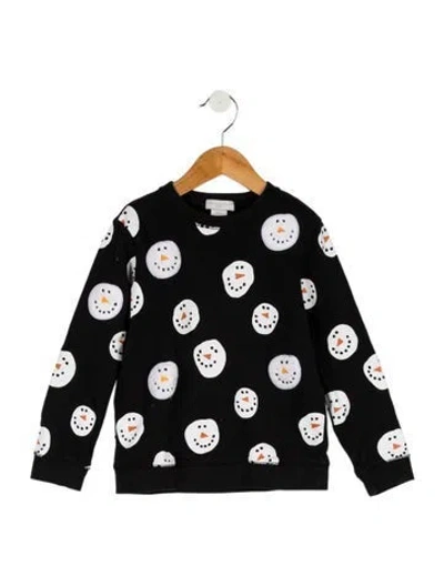Pre-owned Stella Mccartney Kids' Boys' Printed Long Sleeve Sweatshirt In Black