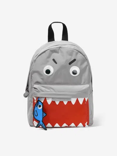 Stella Mccartney Kids Shark Backpack In 909 Grey