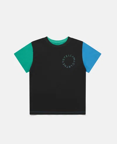 Stella Mccartney Boys Short Sleeve T Shirt With Logo In Black